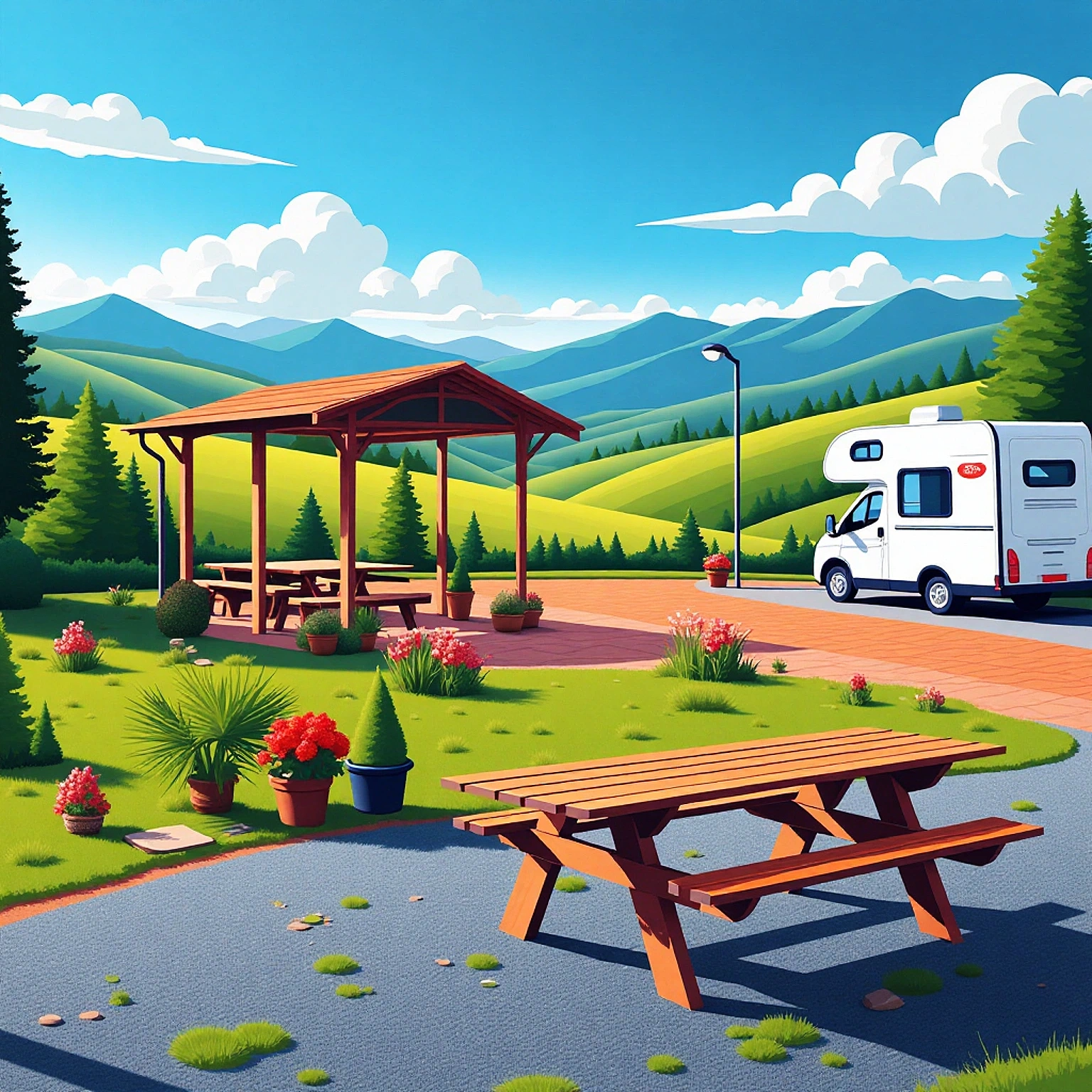 Stellplatz am Waldrand